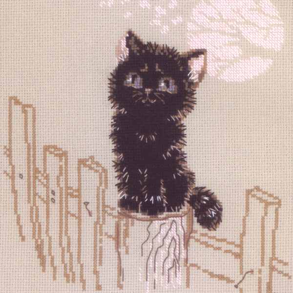 クロスステッチキット (RIOLIS・リオリス・1546) 黒猫のDreamer